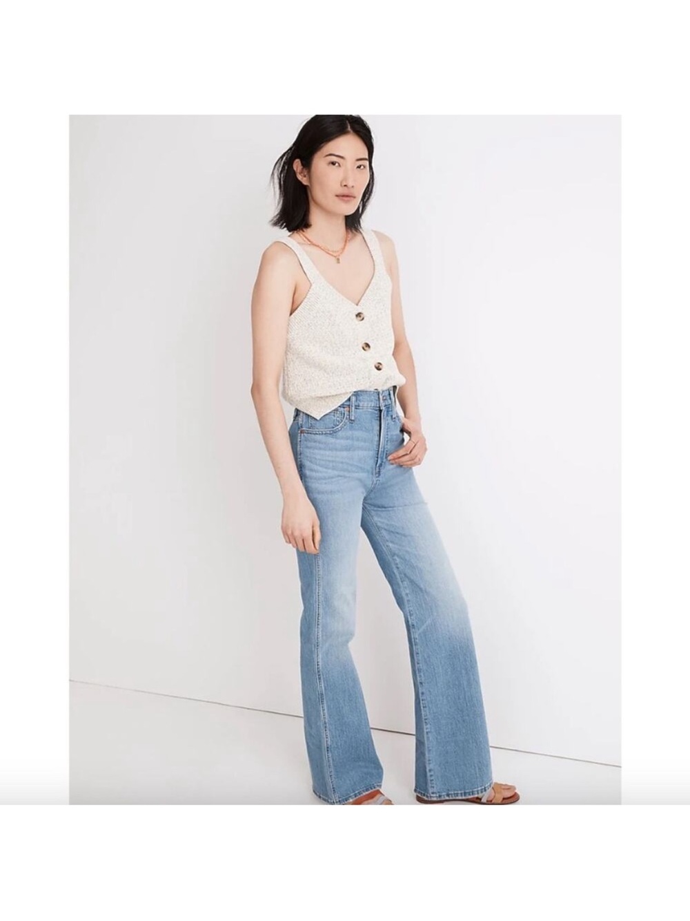 Madewell Medium Wash 11" High Rise Flare Jeans - 28
